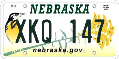 NE license plate XKQ147