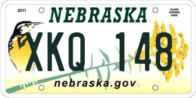 NE license plate XKQ148