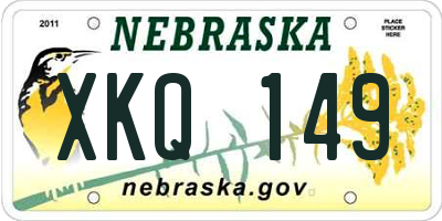 NE license plate XKQ149