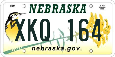 NE license plate XKQ164