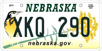 NE license plate XKQ290