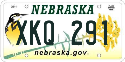 NE license plate XKQ291