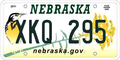 NE license plate XKQ295