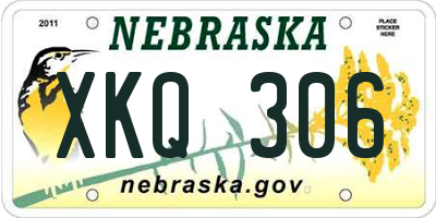 NE license plate XKQ306