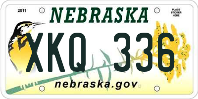 NE license plate XKQ336
