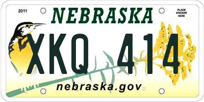 NE license plate XKQ414