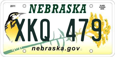 NE license plate XKQ479