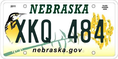 NE license plate XKQ484