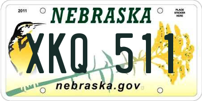NE license plate XKQ511