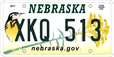 NE license plate XKQ513