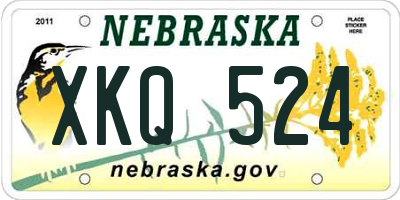 NE license plate XKQ524