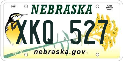 NE license plate XKQ527