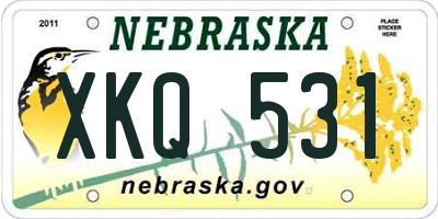 NE license plate XKQ531