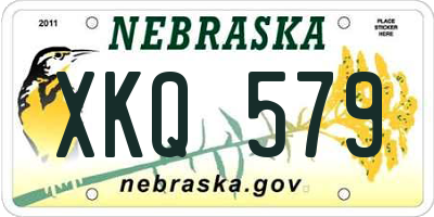 NE license plate XKQ579
