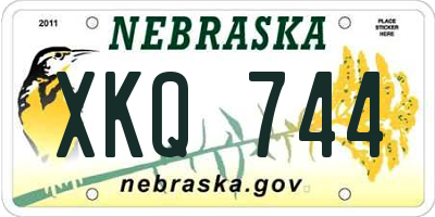 NE license plate XKQ744