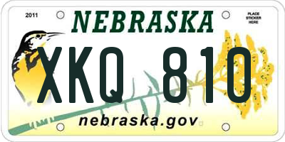 NE license plate XKQ810