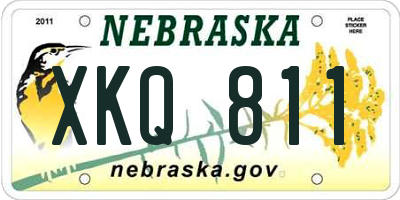 NE license plate XKQ811