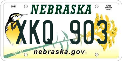 NE license plate XKQ903
