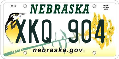 NE license plate XKQ904
