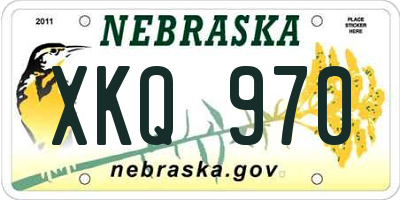NE license plate XKQ970