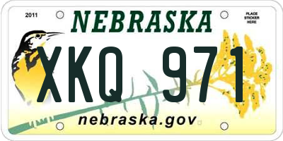 NE license plate XKQ971