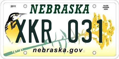 NE license plate XKR031