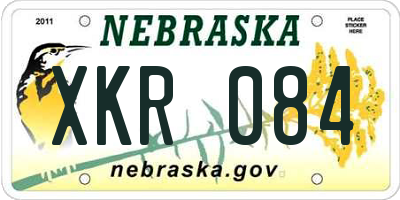 NE license plate XKR084