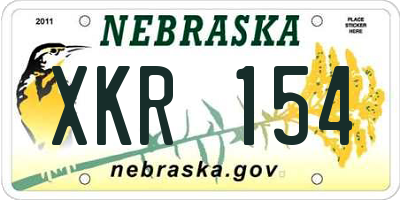 NE license plate XKR154