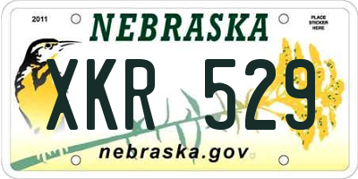 NE license plate XKR529