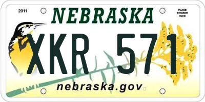 NE license plate XKR571