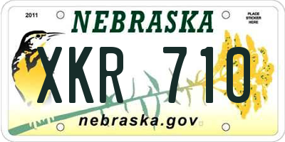 NE license plate XKR710