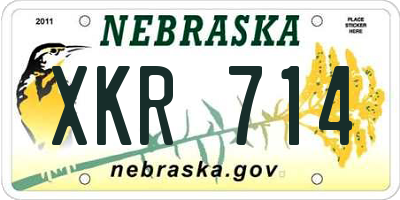 NE license plate XKR714