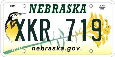 NE license plate XKR719