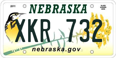 NE license plate XKR732