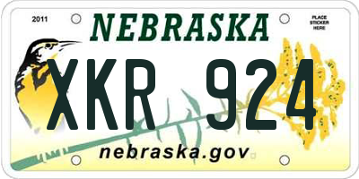 NE license plate XKR924