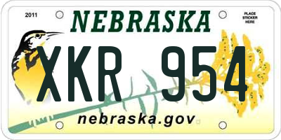 NE license plate XKR954