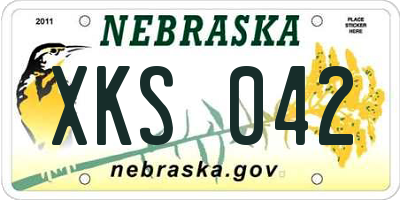 NE license plate XKS042