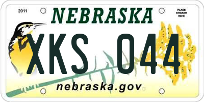 NE license plate XKS044