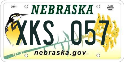 NE license plate XKS057