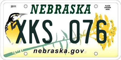 NE license plate XKS076