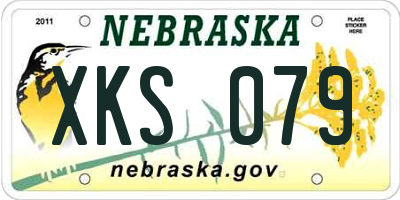 NE license plate XKS079