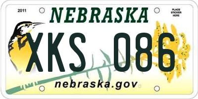 NE license plate XKS086