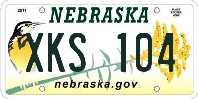 NE license plate XKS104