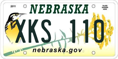 NE license plate XKS110