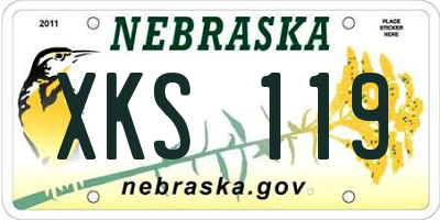 NE license plate XKS119
