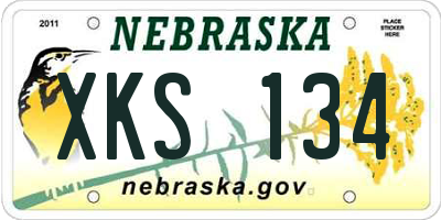 NE license plate XKS134