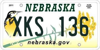 NE license plate XKS136
