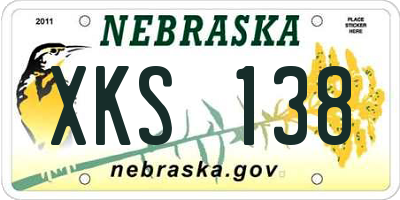 NE license plate XKS138