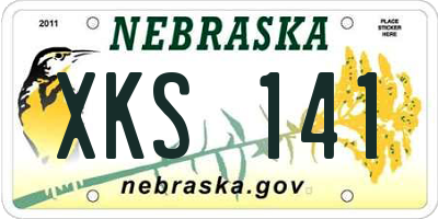 NE license plate XKS141
