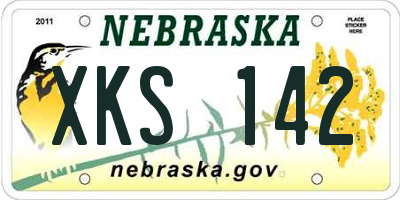 NE license plate XKS142